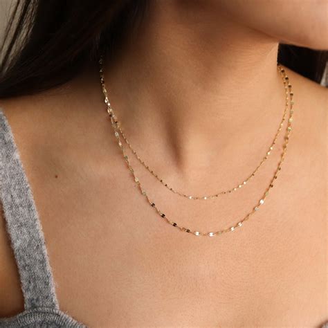 etsy 14k gold necklace|14k real gold necklace.